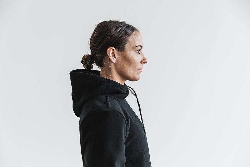 Women's Nobull WoArctic Pullover Hoodie Black | SG Q3136M